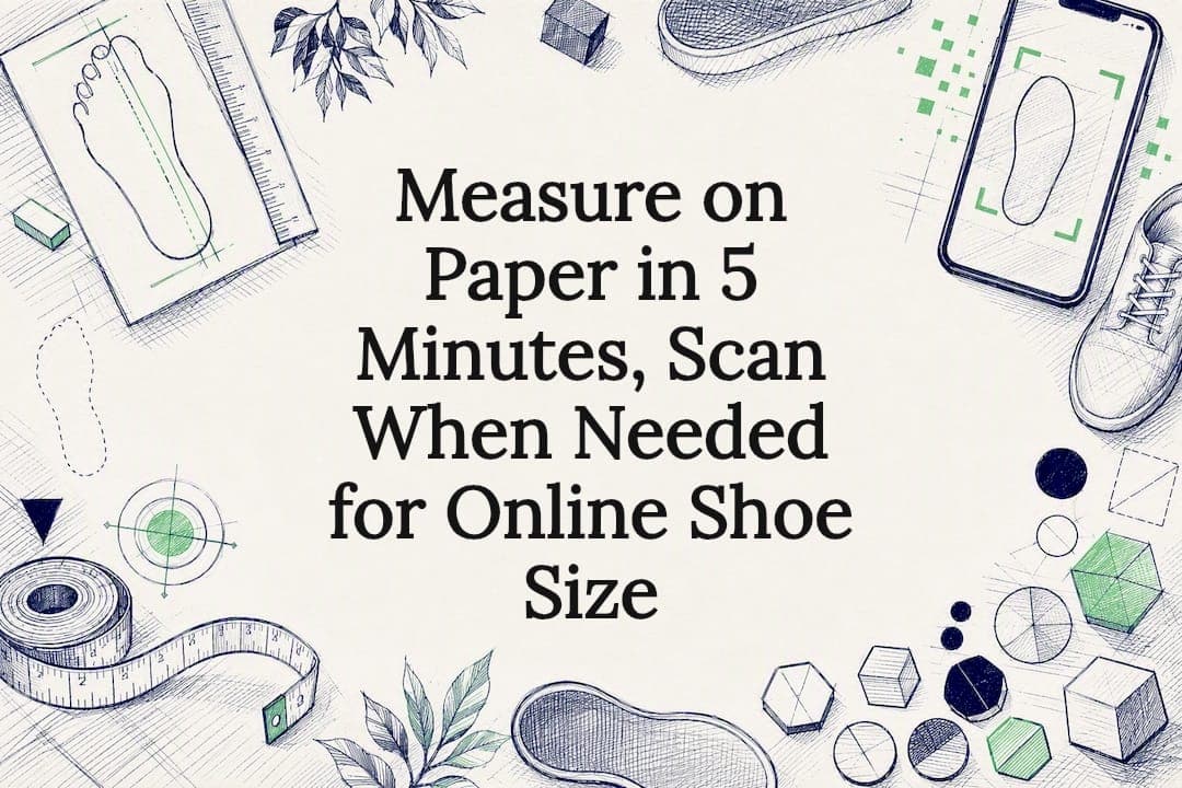 Measure on Paper in 5 Minutes, Scan When Needed for Online Shoe Size